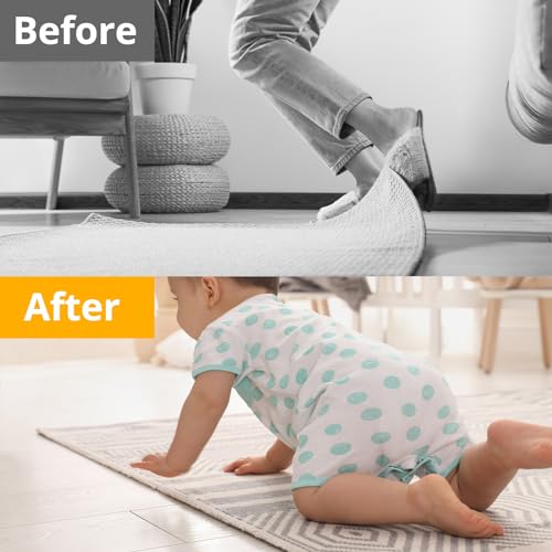 12 PCS Rug Tape, Rug Pad Gripper for Hardwood Floors, Double Sided Adhesive Carpet Tape, Reusable Anti Slip Rug Grips for Area Rugs to Keep Rugs in... 12 PCS Rug Tape, Rug Pad Gripper for Hardwood Floors, Double Sided Adhesive Carpet Tape, Reusable Anti Slip Rug Grips for Area Rugs to Keep Rugs in...