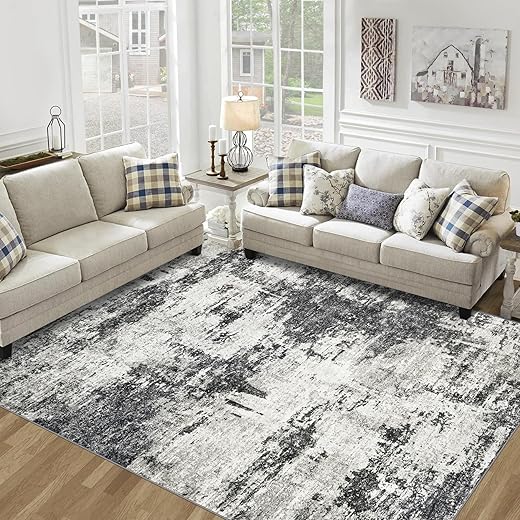 8x10 Area Rugs for Living Room: Abstract Washable Rug with Anti-Slip Backing Non-Shedding Stain-Resistant Soft Modern Large Carpet for Bedroom... 8x10 Area Rugs for Living Room: Abstract Washable Rug with Anti-Slip Backing Non-Shedding Stain-Resistant Soft Modern Large Carpet for Bedroom...