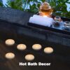 Aignis 24pcs Flameless LED Floating Candles, 120+ Hours Glow Time, 3 Inch Plastic Battery Operated Tealights, Cozy Warm White Light for Romantic...