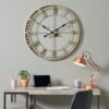 Antique Metal Skeleton Wall Clock