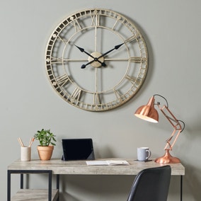 Antique Metal Skeleton Wall Clock Antique Metal Skeleton Wall Clock