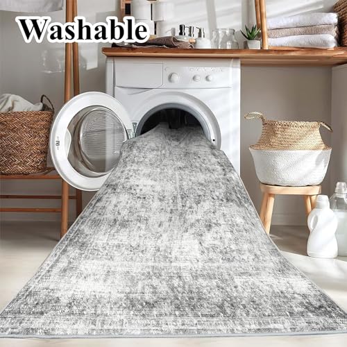 Area Rug 4x6 Washable Rug Gray Vintage Traditional Floor Cover Foldable Thin Retro Accent Indoor Distressed Non Slip Carpet Floral Print Mat... Area Rug 4x6 Washable Rug Gray Vintage Traditional Floor Cover Foldable Thin Retro Accent Indoor Distressed Non Slip Carpet Floral Print Mat...