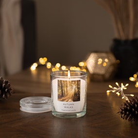 Autumn Walks Glass Candle