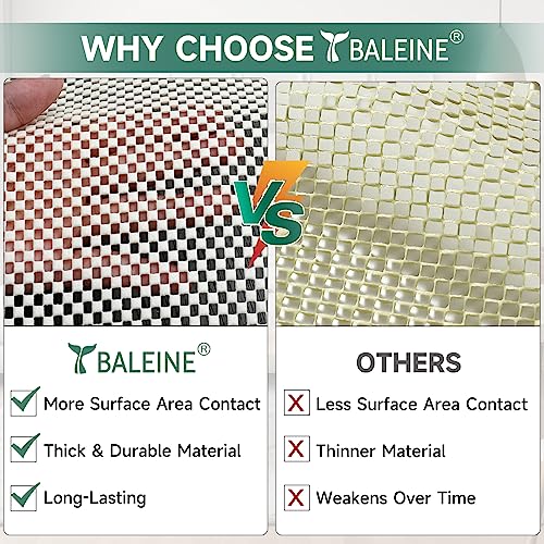BALEINE Non Slip Rug Pad Rug Gripper for Hardwood Floors, Extra Thick Non Slip Mat Under Carpet (3'x5') BALEINE Non Slip Rug Pad Rug Gripper for Hardwood Floors, Extra Thick Non Slip Mat Under Carpet (3'x5')
