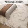 Beige Brown Neutral Rug 5x7 Area Rugs for Living Room Bedroom Dining Room Under Table Office Rug Washable Modern Abstract Carpet Easy Maintain...