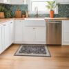 Black Washable Entry Rug, 2x3 Small Rugs for Entryway Kitchen Bathroom Door Mat Indoor Entrance, Non Slip Rubber Backing, Stain & Fade Resistant,...
