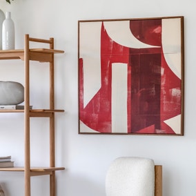Cedar & Sage Ruby Abstract Framed Canvas