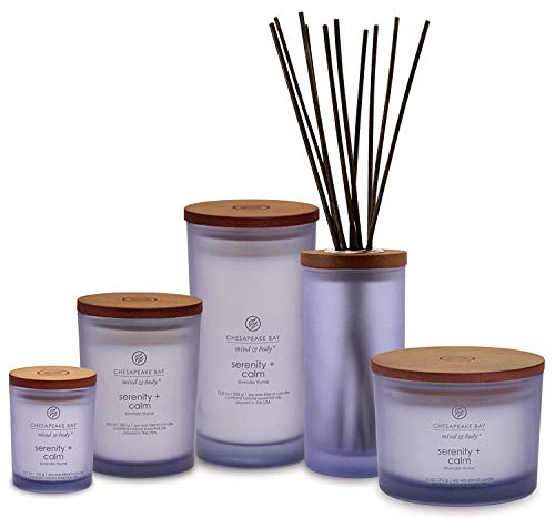 Chesapeake Bay Candle Medium Jar Scented Candle Serenity + Calm (Lavender Thyme) Home Décor Orange Gifting Idea Burn Time of 50 Hours