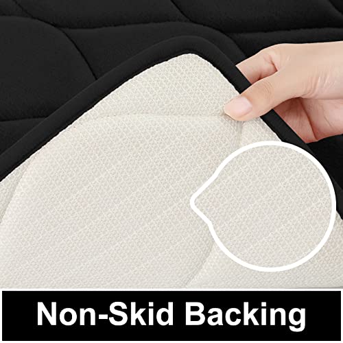 Colorxy Memory Foam Bathroom Rugs, Ultra Soft & Non-Slip Bath Mat, Water Absorbent and Machine Washable Bath Carpet Rug for Shower Bathroom Floor...
