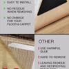 Four Rug Corner Grippers, Anti Slip Grips for Hardwood Floors, Laminate Flooring and Carpet - Hold Down Rugs and Runners to Protect Yourself and...