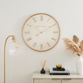 Frances Antique Brass Wall Clock