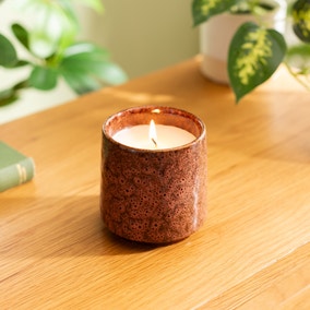 Golden Glow Speckle Glaze Candle