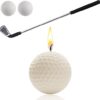 Golf Ball Birthday Candles, Golf Cake Topper & Mini Golf Club for Golf Birthday Party Decorations (White, Iron)
