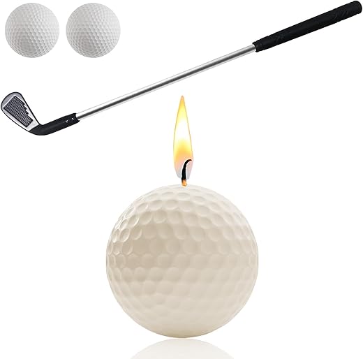 Golf Ball Birthday Candles, Golf Cake Topper & Mini Golf Club for Golf Birthday Party Decorations (White, Iron) Golf Ball Birthday Candles, Golf Cake Topper & Mini Golf Club for Golf Birthday Party Decorations (White, Iron)
