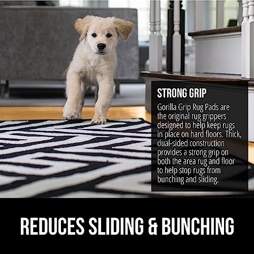 GORILLA GRIP Strong Rug Pad Gripper, US Designed, Grips Keep Area Rugs Safe and in Place, Thick, Slip and Skid Resistant Pads for Hard Floors,... GORILLA GRIP Strong Rug Pad Gripper, US Designed, Grips Keep Area Rugs Safe and in Place, Thick, Slip and Skid Resistant Pads for Hard Floors,...