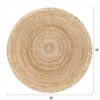 Hausattire Hand Woven Jute Braided Rug, 4’ Round – Natural, Reversible Boho Entry Area Rugs for Kitchen, Living Room I Farmhouse Decorative Floor...