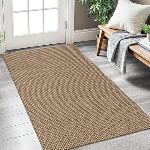 KOZYFLY Boho Rugs for Entryway 3x5 ft Washable Area Rug Non Slip Rubber Backed Entry Rug Woven Indoor Door Mat Cotton Kitchen Rugs Floor Carpet for...