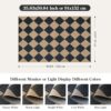 Lahome Checkered Easy Jute 3x5 Outdoor Patio Rug, Washable Rugs for Entryway Diamond Indoor Outdoor Living Room Carpet, Farmhouse Neutral Non Slip...