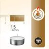 L'ner Tea Light Candles – Set of 100 Unscented Tea Lights – Burns Aprx. 3.5 Hour – Party & Ambience Candles – Restaurant Decorations