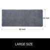 LOCHAS Luxury Bathroom Rug Shaggy Bath Mat 24 x 60 Inch, Washable Non Slip Bath Rugs for Bathroom Shower, Soft Plush Chenille Absorbent Carpets...