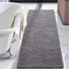 LOCHAS Luxury Bathroom Rug Shaggy Bath Mat 24 x 60 Inch, Washable Non Slip Bath Rugs for Bathroom Shower, Soft Plush Chenille Absorbent Carpets...