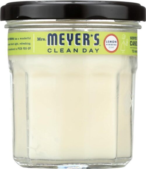 MRS. MEYER'S CLEAN DAY Lemon Verbena Soy Candle, Garden-Inspired Aromatherapy Homekeeping, 35 Hour Burn Time, Made with Essential Oils, 7.2 oz...