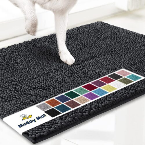 Muddy Mat® Original Dog Door Mat for Muddy Paws, Super Absorbent Microfiber, Non-Slip Washable Pet Rug, Quick Dry Chenille Entryway Carpet, Machine...