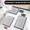 OLANLY Bathroom Rugs 24x16, Extra Soft and Absorbent Microfiber Bath Mat, Non-Slip, Machine Washable, Quick Dry Shaggy Bath Carpet, Suitable for...