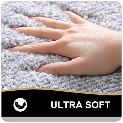 OLANLY Bathroom Rugs 24x16, Extra Soft and Absorbent Microfiber Bath Mat, Non-Slip, Machine Washable, Quick Dry Shaggy Bath Carpet, Suitable for...