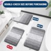 OLANLY Bathroom Rugs Sets 3 Piece, Soft Absorbent Microfiber Bath Mats and U-Shaped Contour Toilet Rug, Plush Shaggy Bath Mat Set for Bathroom...