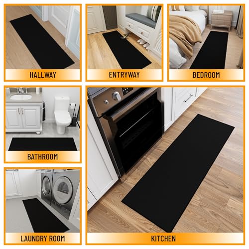 Ottomanson Hallway Runner Rug 2'2" x 6' Non Slip Solid Area Rugs Easy to Clean Laundry Rug Runner Durable & Pet Friendly Floor Carpet Runners for...