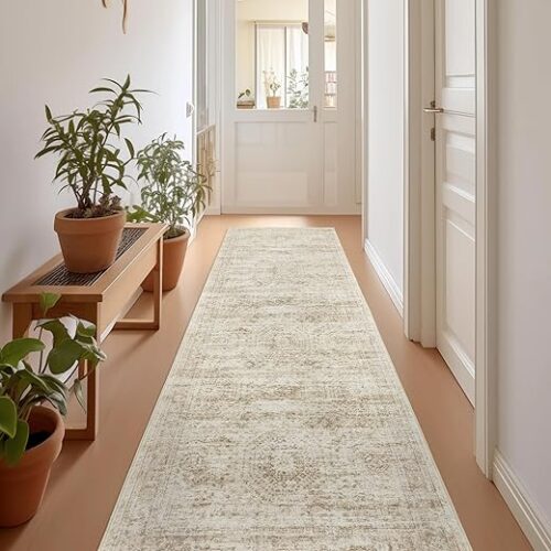 Rug Runners for Hallways Non Slip - 2x8 Runner Rug for Bedroom, Washable Runner with Rubber Backing, Soft Low-Pile Carpet for Kitchen, Laundry,...