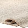 S & L Homes Jute Cotton Hand Woven Natural Farmhouse Area Rug for Living Room - Rustic Vintage Bohemian Décor - (8' x 10' Natural)