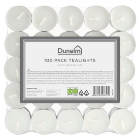 Set of 100 Unscented Tealights