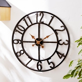 Skeleton Numbers Indoor Outdoor Wall Clock Skeleton Numbers Indoor Outdoor Wall Clock