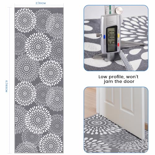StepRite Runner Rug 2 x 6 ft, Washable Rugs, Hallway Runner Rugs, Kitchen Runner Rug Non Slip, Soft Runner with Rubber Backing for Kitchen,...