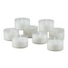 Stonebriar 96 Count White Unscented Smokeless Long Burning Clear Cup Tea Light Candles with 6 to 7 Hour Burn Time
