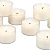 Stonebriar Bulk 96 Pack Unscented Smokeless Long Burning Clear Cup Tea Light Candles with 8 Hour Extended Burn Time, White