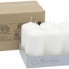 Stonebriar Unscented White Tall Pillar Candles, 65 Hour Burning Candle Pillars, Perfect for Decor, Weddings, Emergencies 3" X 6", 6 count