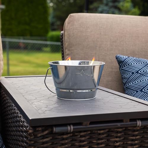 TIKI Citronella Candle 28-Ounce – Triple Wick Metal Bucket with Lid (Silver) – Long-Lasting Outdoor Candle for Patio, Deck, Garden, Backyard & Camping TIKI Citronella Candle 28-Ounce – Triple Wick Metal Bucket with Lid (Silver) – Long-Lasting Outdoor Candle for Patio, Deck, Garden, Backyard & Camping
