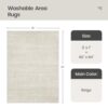 Valenrug Washable Rugs 5x7 - Stain Resistant 5x7 Area Rugs for Living Room, Non Slip Backing Printed Rugs for Bedroom, Folable Machine Washable...