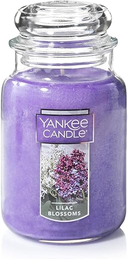 Yankee Candle Lilac Blossoms Scented Classic 22oz Large Jar Single Wick Candle Over 110 Hours of Burn Time Perfect for Gifting Gatherings and...