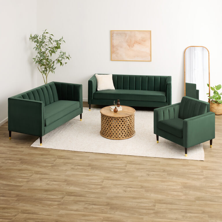 Leanna Channel Tufted Velvet Seating Collection