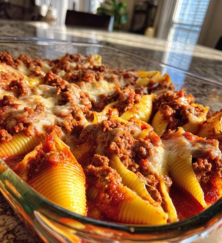 Beef and Cheese Stuffed Shells