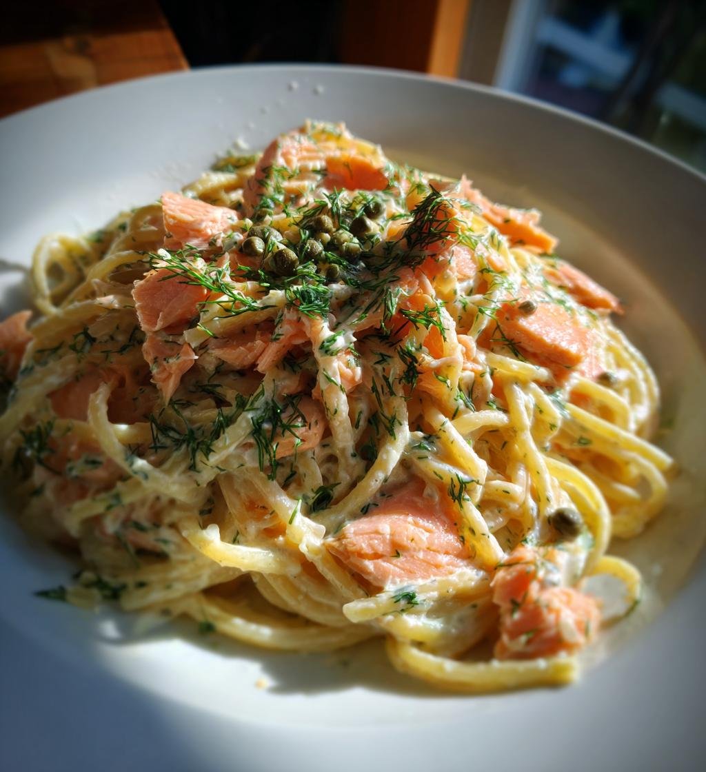 creamy smoked salmon pasta