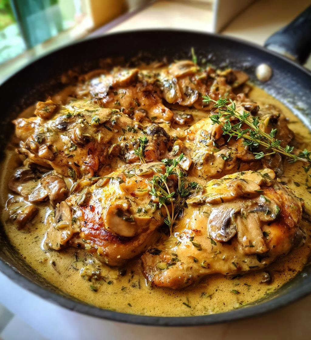 Baked Chicken with Mushroom Sauce – Juicy & Creamy Delight - step by step