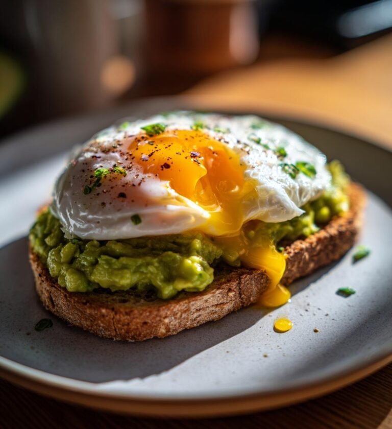 avocado toast with poached egg