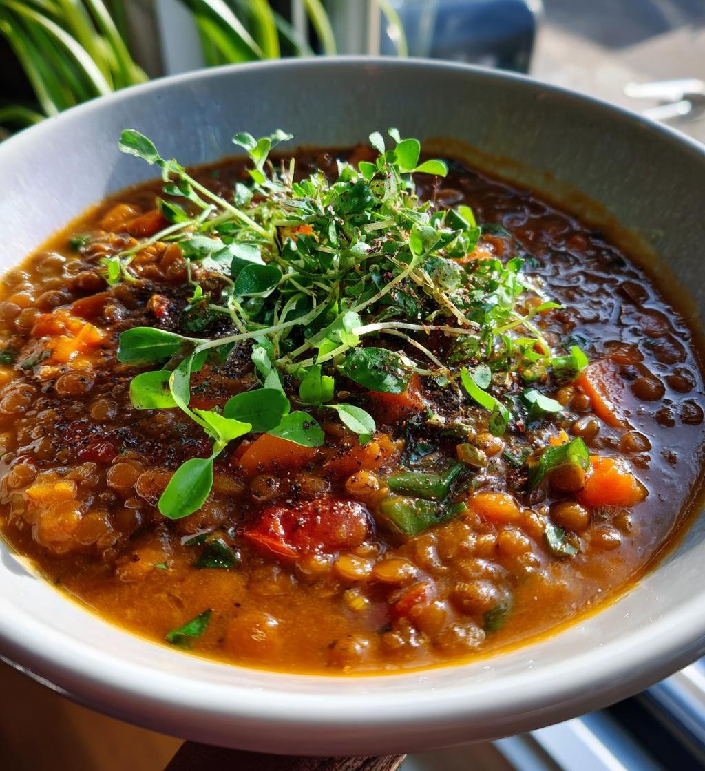 Slow Cooker Lentil Soup Recipe - Easy, Healthy and Delicious - step by step