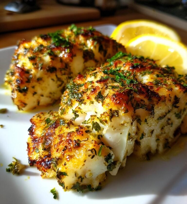 baked cod with lemon and herbs