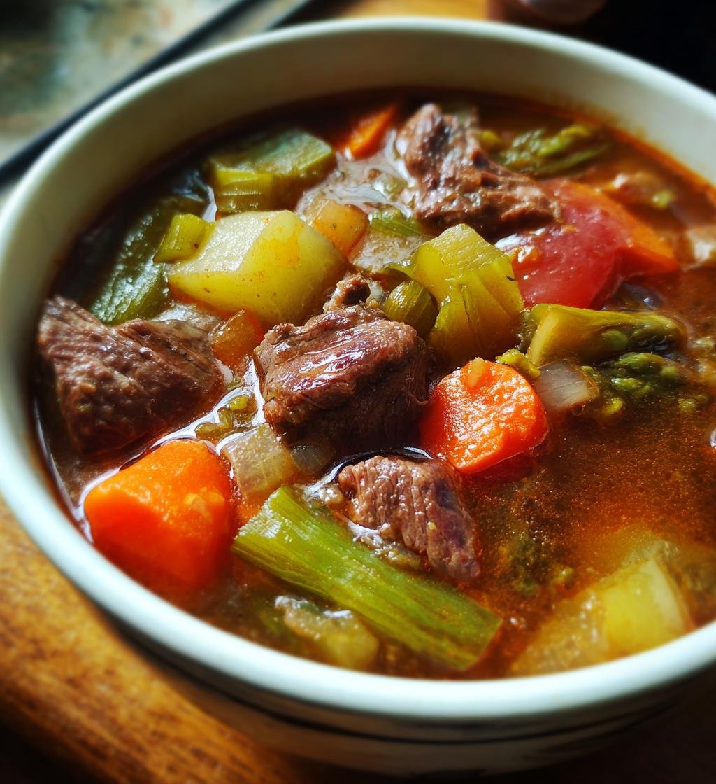 Beef and Vegetable Soup Recipe – Easy, Delicious & Hearty Comfort Food - step by step